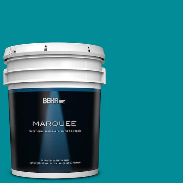 BEHR MARQUEE 5 gal. #510B-7 Empress Teal Satin Enamel Exterior Paint & Primer