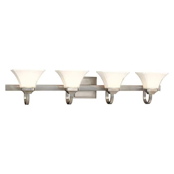 Agilis 4-Light Brushed Nickel Bath Light
