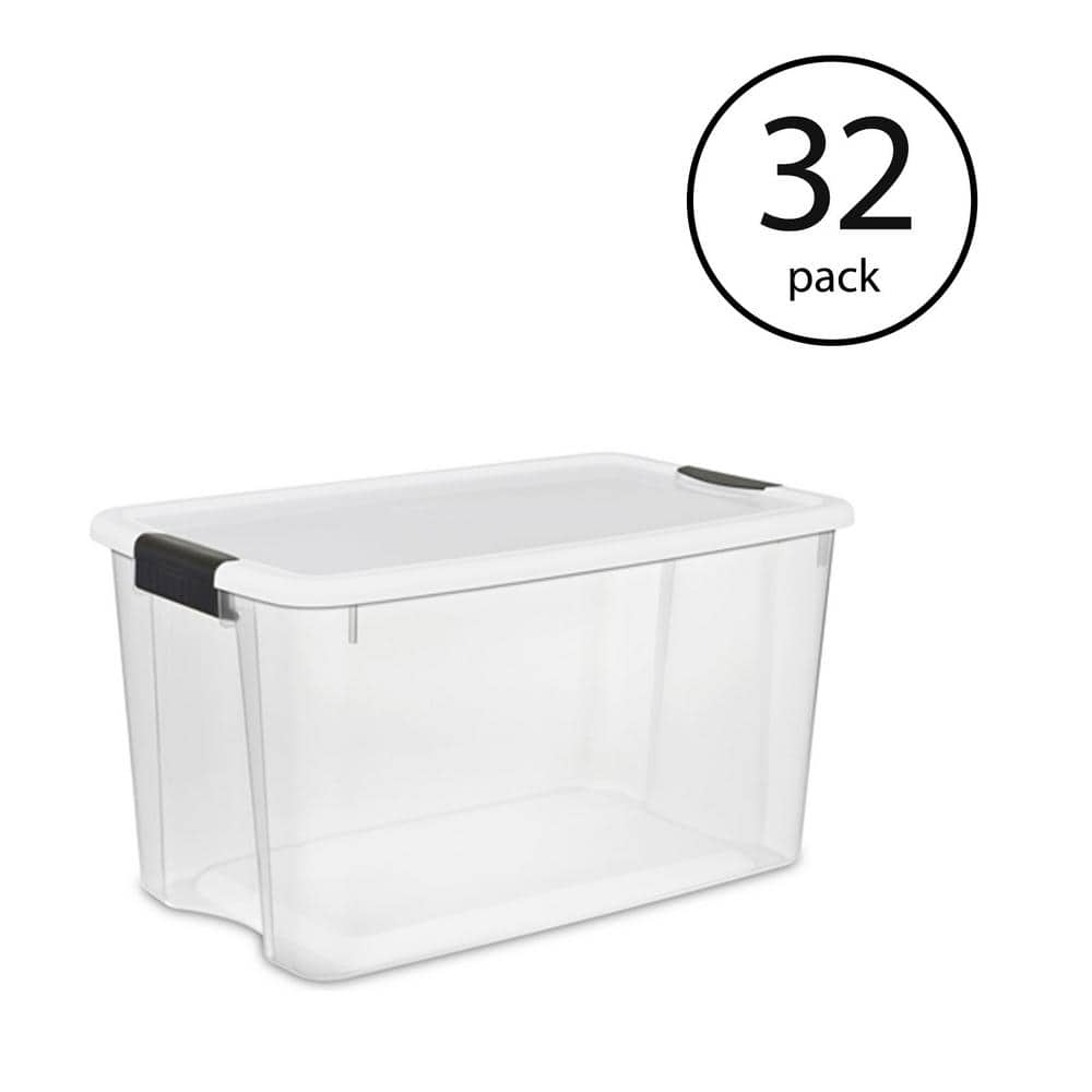 116 Qt. Ultra Latching Storage Tote Box Container, Clear (32 Pack) price history on PriceWatchPro