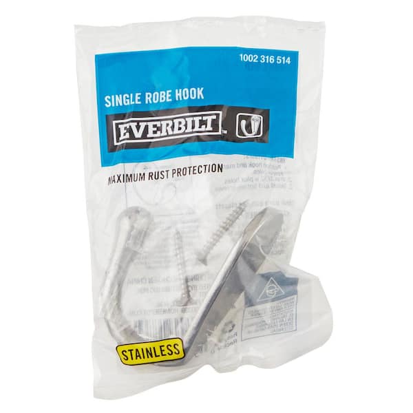 J-Hook Robe/Towel Hook Single Hook in Stainless Steel