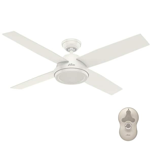 Hunter Dempsey 52 in. Indoor Fresh White Ceiling Fan with Remote Control