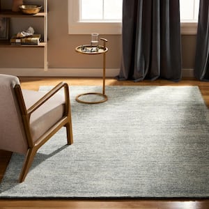 Rita Hand Tufted Wool Ribbed Textured Blue 9 ft. x 12 ft. Area Rug