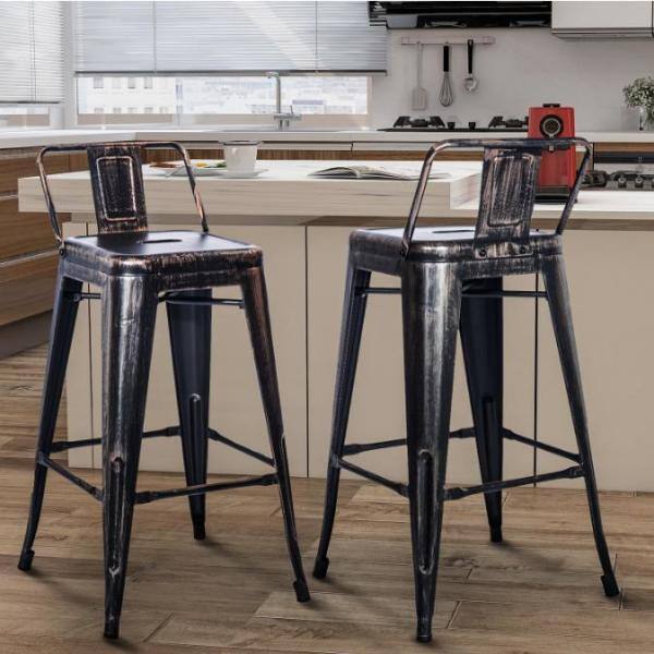 low metal bar stools