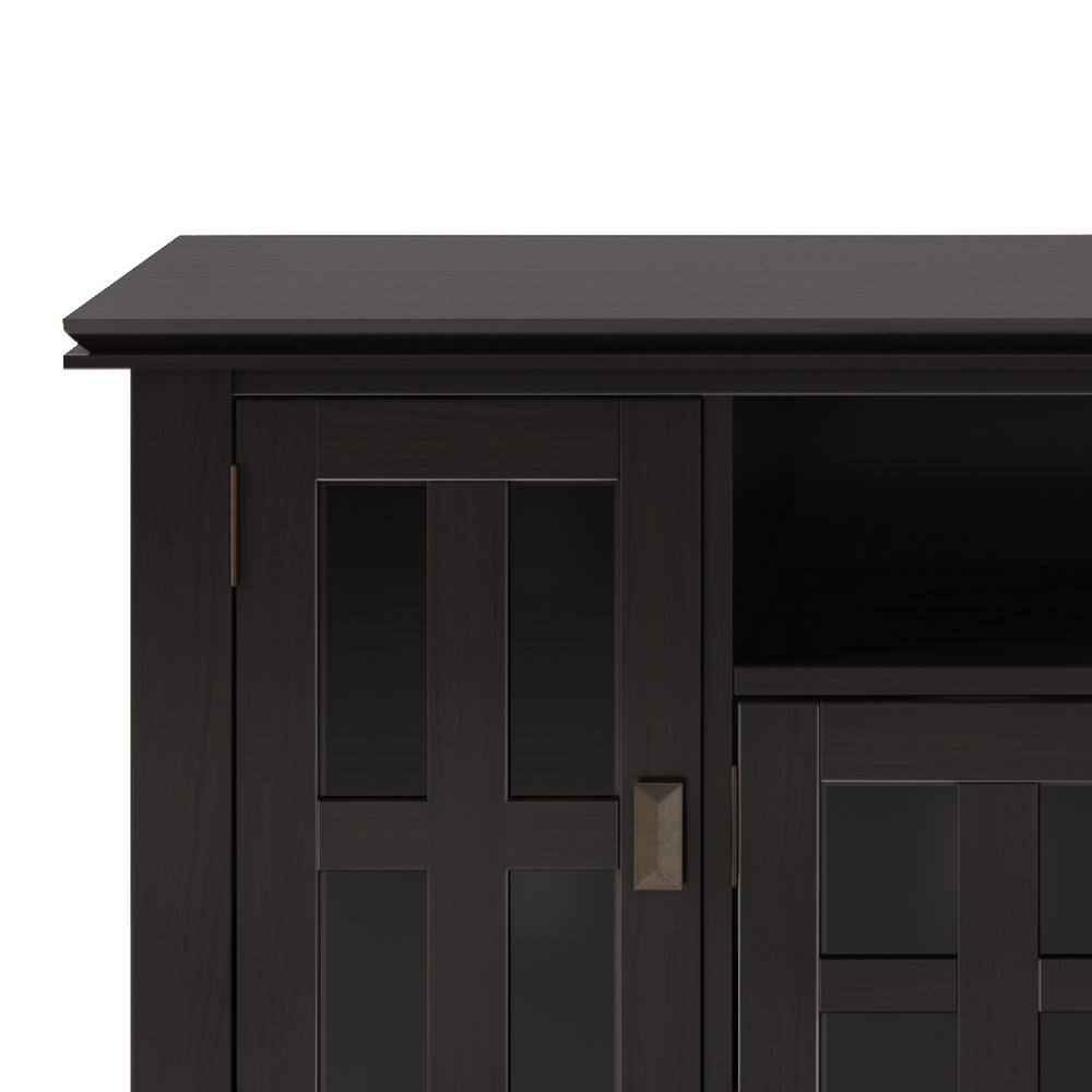 Hickory Brown Artisan 72" Solid Wood Media Stand with Storage