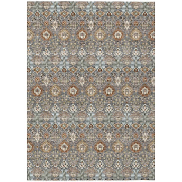 Chantille Machine Washable Indoor/Outdoor Abstract ACN2251 Gray 10 ft. x 14 ft. Area Rug