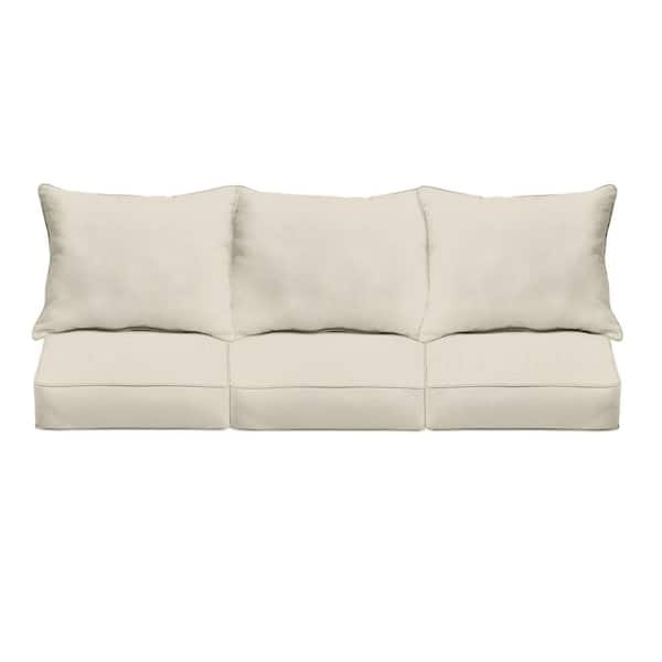 1101Design 27 in. x 29 in. Deep Seating Indoor/Outdoor Couch Pillow and Cushion Set in Sunbrella Canvas Cloud