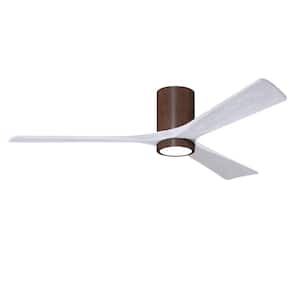 Irene-3HLK 60 in. Integrated LED Indoor/Outdoor Walnut Tone Ceiling Fan with Remote and Wall Control Included