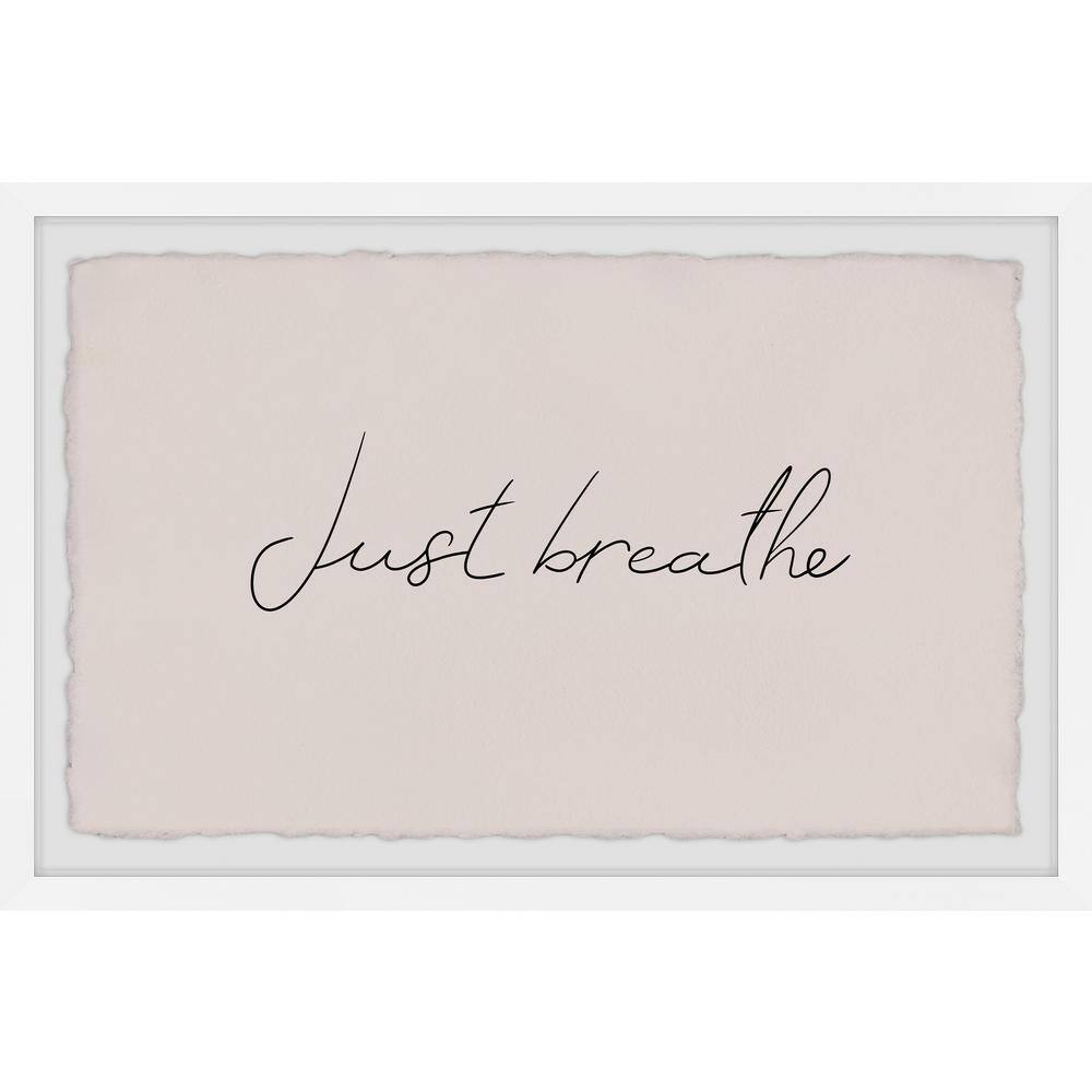 Just Breathe II by Marmont Hill Framed Typography Art Print 12 in. x 18 in.