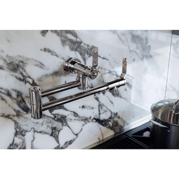 Armstrong Wall Mount Pot Filler in Polished Nickel