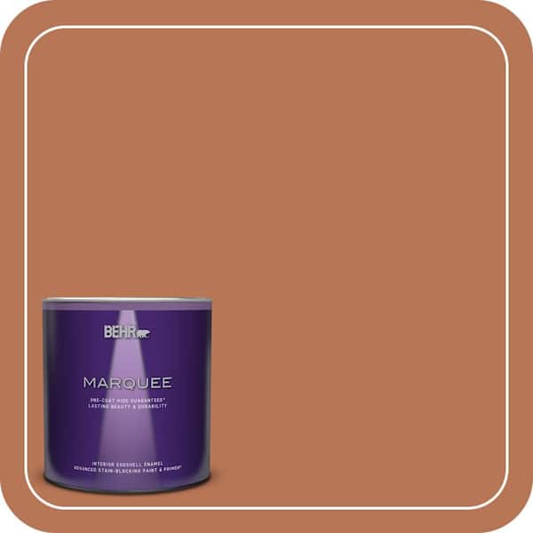 BEHR MARQUEE 1 qt. Home Decorators Collection #HDC-AC-06 Campfire Blaze Eggshell Enamel Interior Paint & Primer