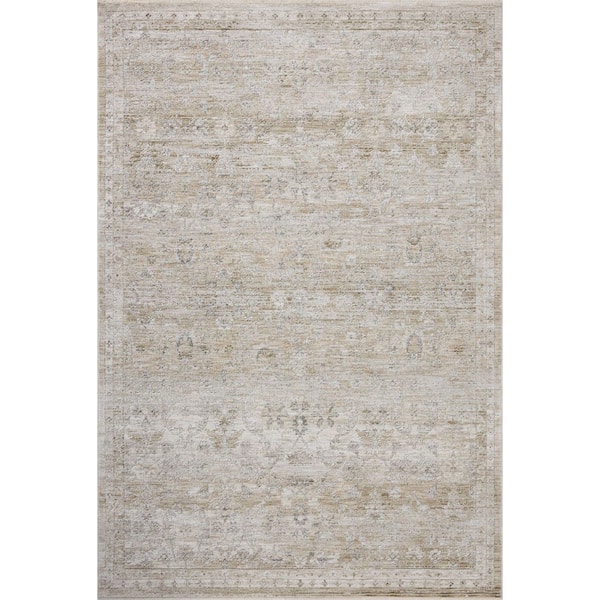 Tabitha Ivory / Khaki 5 ft. 3 in. x 7 ft. 9 in. Traditional Area Rug
