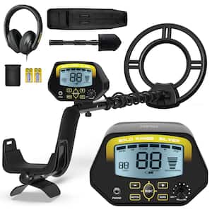 10 in. Waterproof Metal Detector for Adults with LCD Display, 5-Mode, Advanced DSP Chip, Coil