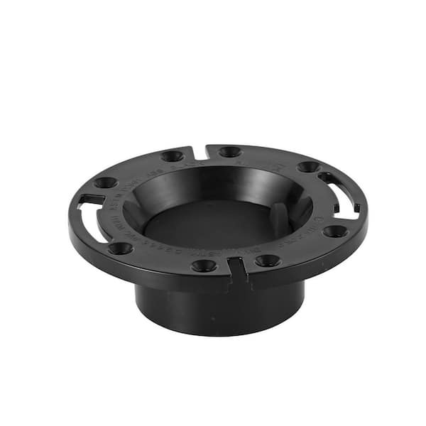 Everbilt Fast Set 3 in. Outside Fit 4 in. Inside Fit ABS Open Hub Toilet Flange with Cap and Ring