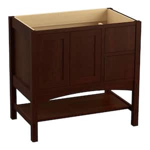 Marabou 36 in. W x 22 in. D x 34.5 in. H Bathroom Vanity Cabinet without Top in Cherry Tweed