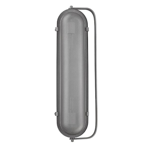 7 in. Gray Outdoor Plug-in Sconce with No Bulbs Included