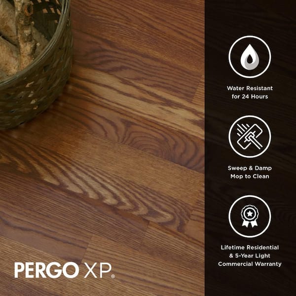 Pergo Take Home Sample-Toasted Anndel Oak Waterproof Laminate Wood
