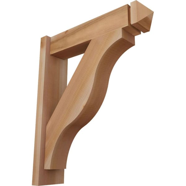 Ekena Millwork 6 in. x 26 in. x 22 in. Fuston Arts and Crafts Smooth Western Red Cedar Outlooker