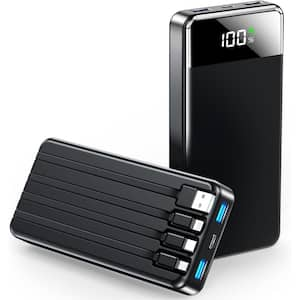 35000mAh Portable Charger Power Bank with 4 Built in Cables, and 22.5W Fast Charging