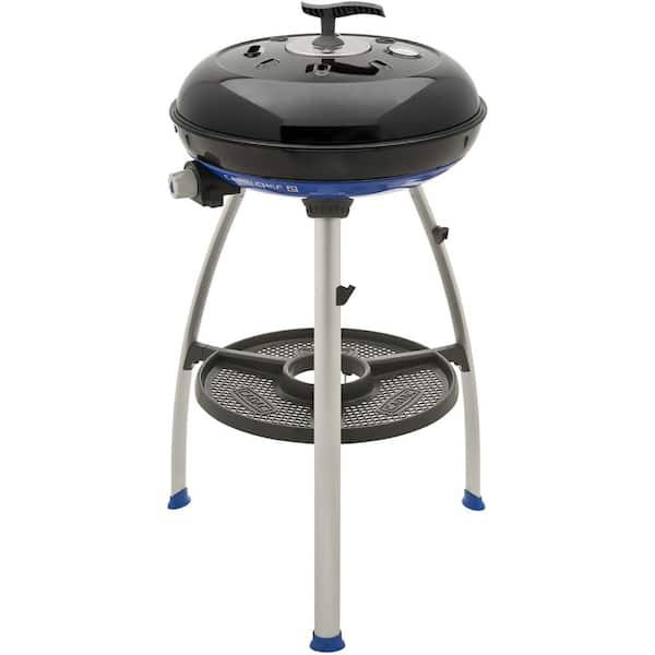 Cadac Carri Chef 2 Portable Propane Gas Grill with Pot Ring, BBQ Grill Plate, Chef Pan and RV Bracket