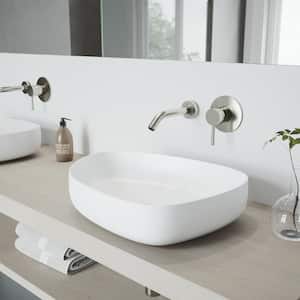 Olus Single-Handle Wall Mount Bathroom Faucet in Brushed Nickel