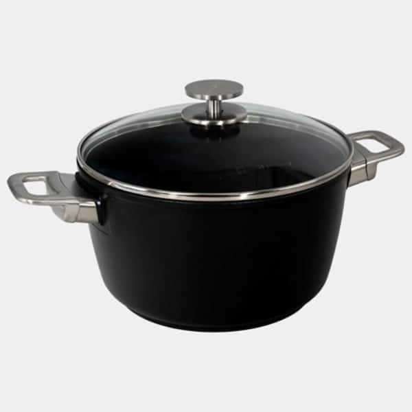 CXD Soup Pot Lid Nonstick Ceramic Glossy Black