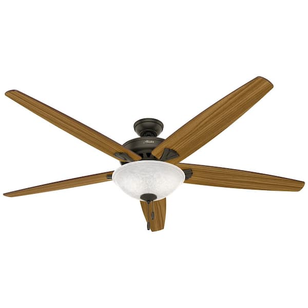 Hunter Stockbridge 70 in. LED Indoor New Bronze Ceiling Fan with Light Kit