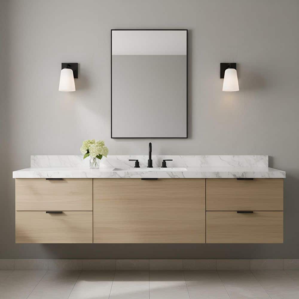 Miles 4.5 in. W x 8 in. H 1-Light Midnight Black Dimmable Wall Sconce with No Bulb Included price history on PriceWatchPro