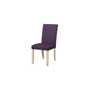 Sean Purple Linen Nailhead Dining Chair Set of 2