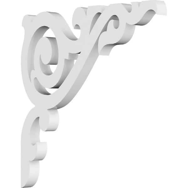 Ekena Millwork 5/8 in. W x 8 in. H x 8 in. D PVC Baile Bracket