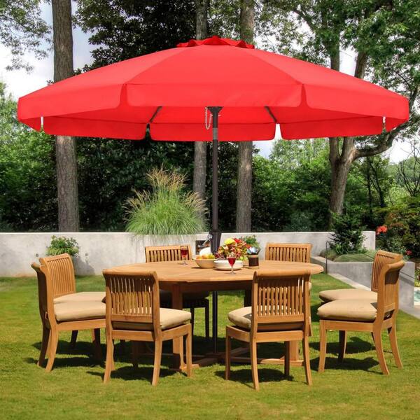 fiberglass patio umbrella red Formosa Covers 11 ft Cantilever Replacement Canopy Supported Bar 8 Ribs one_size perfect for family gatherings 8.5 ft. White Aluminum Commercial