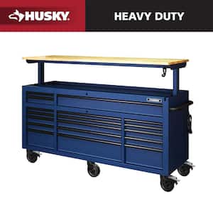 Husky 62 in. W x 36 in. D Standard Duty 12-Drawer Mobile Workbench