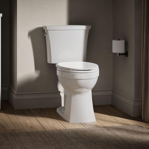 Kelston 12 in. Rough In 2-Piece 1.28 GPF Single Flush Elongated Toilet in White Seat Not Included