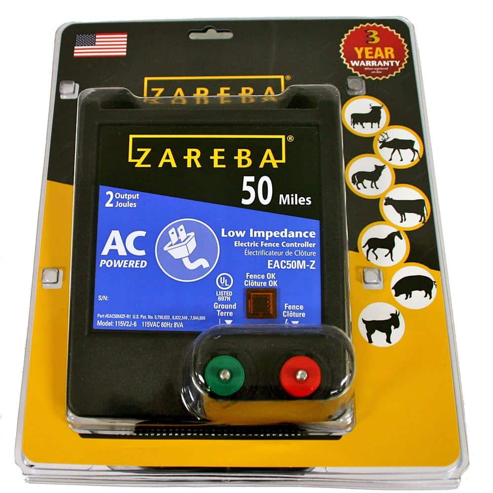 Zareba 50 Mile AC Low Impedance Energizer EAC50M-Z - The Home Depot