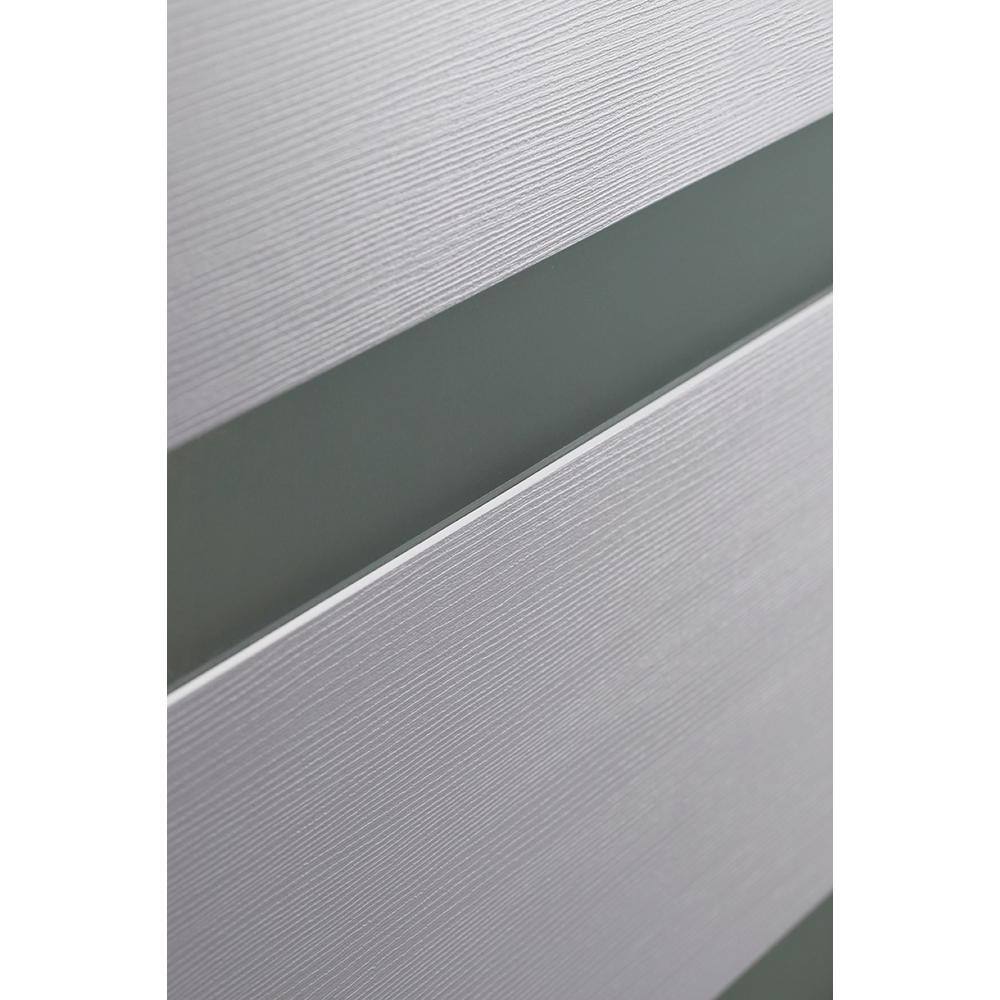 Leora Snow White Composite Wood and Frosted Glass Interior Door Slab