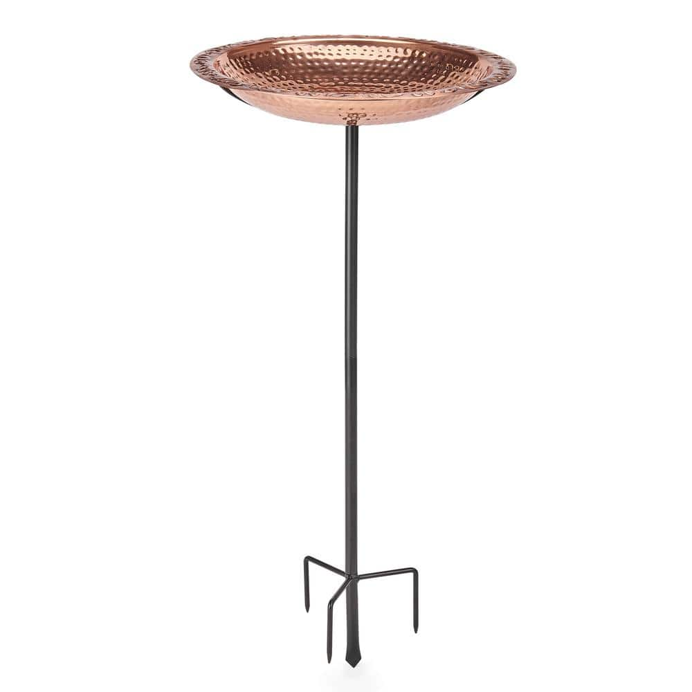 Good Directions Pure Copper 18 in. Bird Bath on Garden Pole