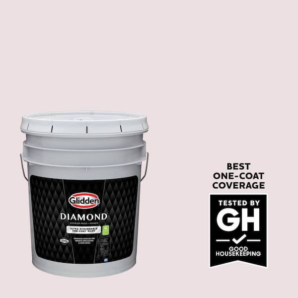 Glidden Diamond 5 gal. #PPG1045-2 Barely Rose Eggshell Interior Paint with Primer