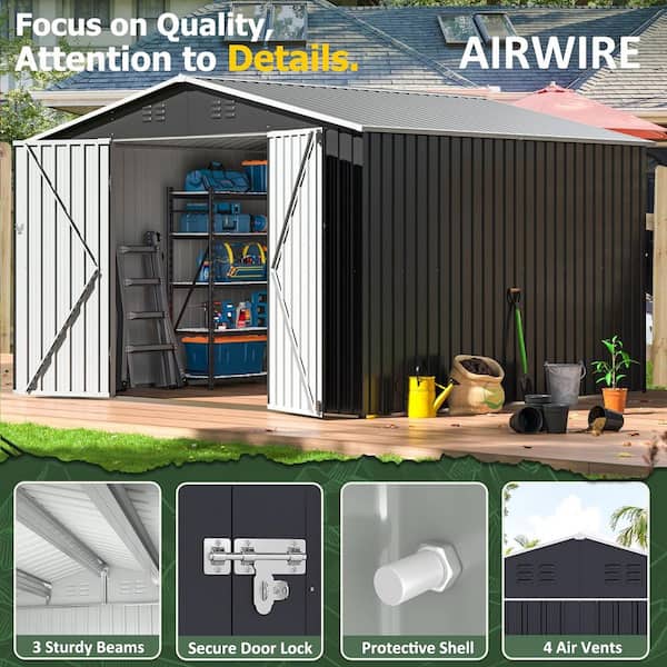 あーやん gray-outsunny-metal-sheds-845-