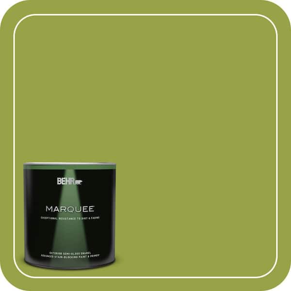 BEHR MARQUEE 1 qt. #P360-6 Fresh Apple Semi-Gloss Enamel Exterior Paint & Primer