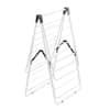 SKYSHALO Clothes Drying Rack, 2-Tier Foldable Laundry Dryer Rack with Sock Clips and 31 Dry Rods, Metal Height Adjustable, White LDSLYJAX6014YHE3H001V0-SK0512