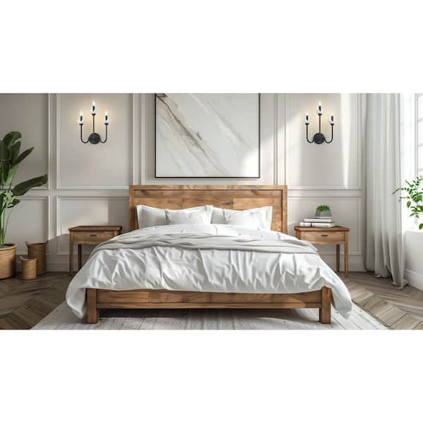 Allistair 3 Light Matte Black Wall Sconce with Clear Ribbed Glass Shade