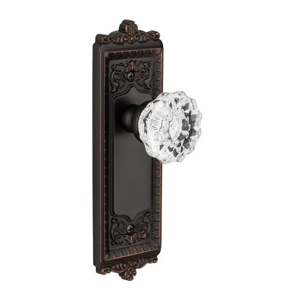 Grandeur Windsor Timeless Bronze Plate with Double Dummy Fontainebleau Crystal Knob