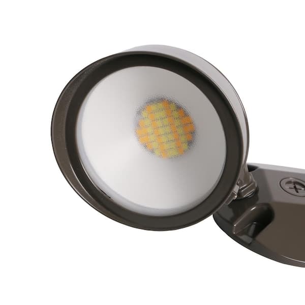1400 x 2 Lumen Hardwired LED Outdoor Spotlight with Dimmable 5CCT Integrated Bulb 1-Pack