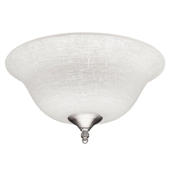 Hunter 12 in. Brushed Nickel Ceiling Fan Bowl Light-DISCONTINUED