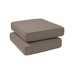 23 in. x 19 in. 1-Piece Universal Outdoor Ottoman Cushion in Taupe(2-Pack)
