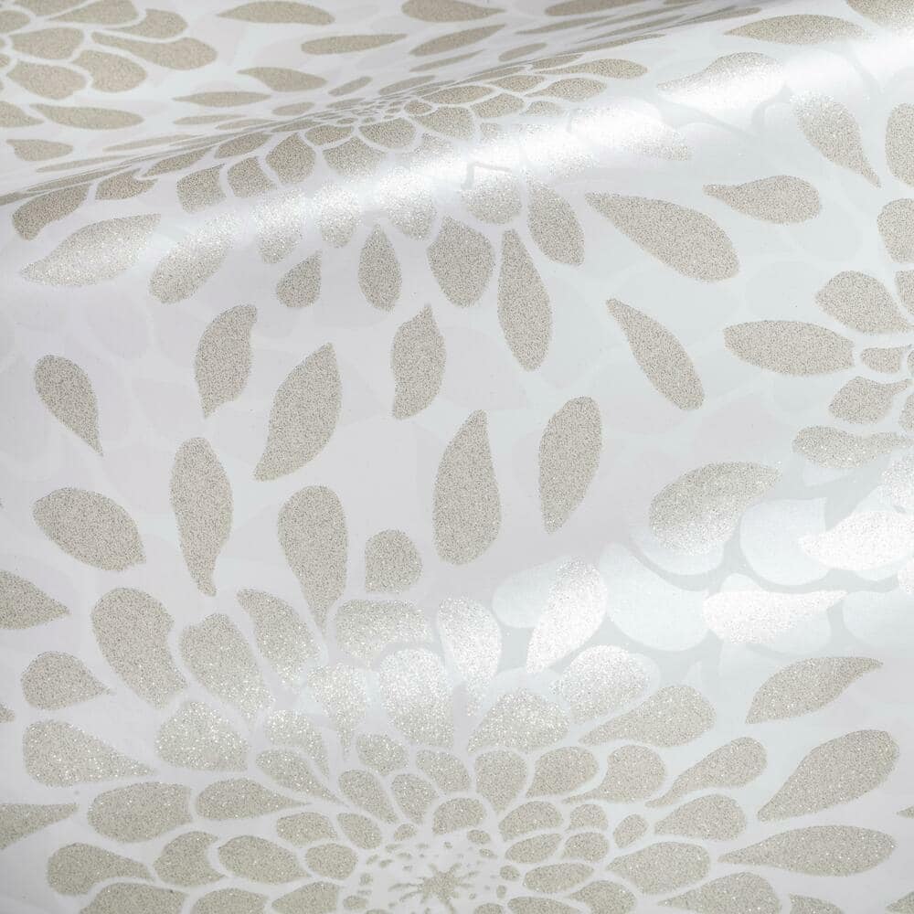 Beige Floral Self-Adhesive Vinyl Peel & Stick Wallpaper Roll
