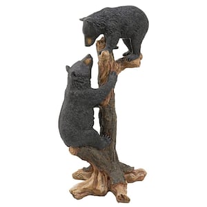 36.5 in. H Climbing Cubs Black Bear Statue