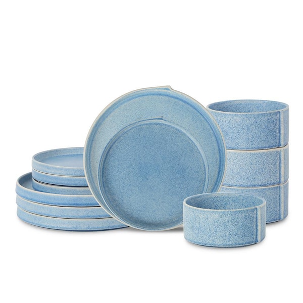 Bao 12-Piece Blue Stoneware Dinnerware Set (Service for 4)