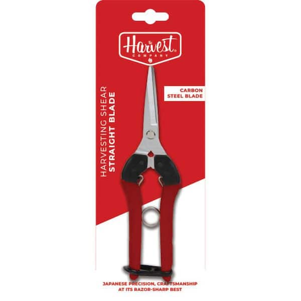 7.9 in. x 1.0 in. Japanese Carbon Steel Straight Blade Harvesting and Pruning Shear with Non-Slip Handles(12-Pack)