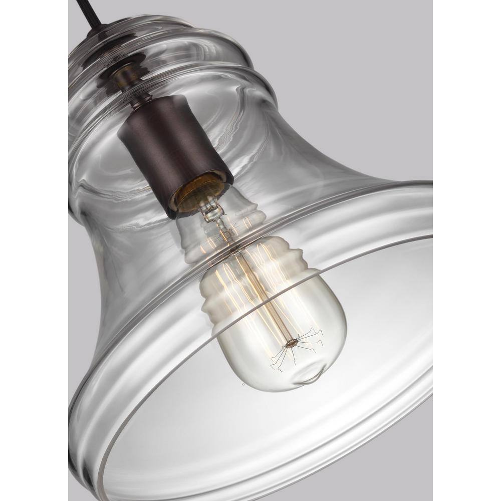 Doyle Oil Rubbed Bronze Mini Globe Pendant with Clear Glass Shade