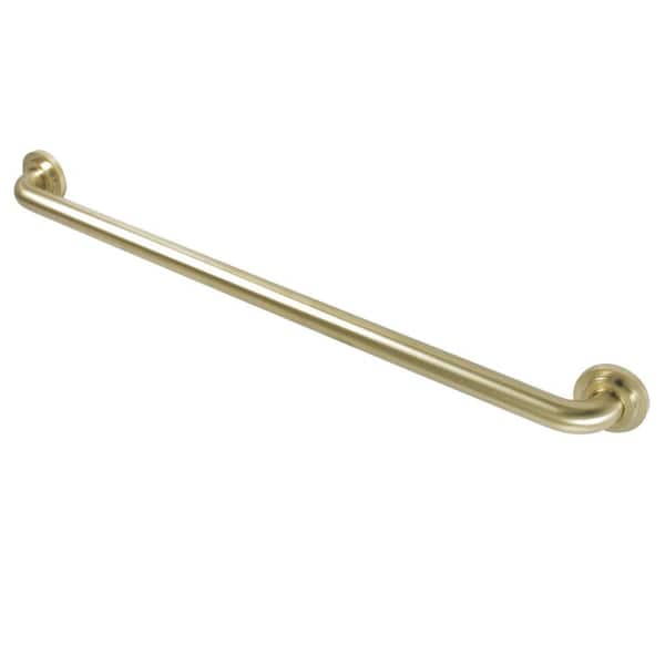 Kingston Brass Manhattan 30 in. x 1-1/4 in. Grab Bar in Brushed Brass